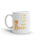 Keep Calm and Love Cats Statement Coffee Cup Mug, Mugs, $ 24.50, A Moment Of Now™